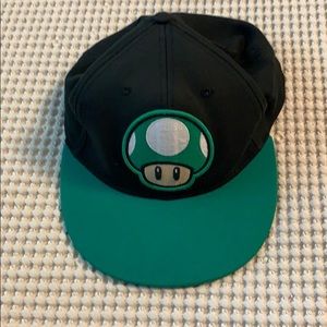 Super Mario green one up mushroom baseball hat
